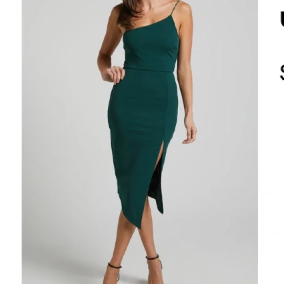Prom Dresses Dress With Triangle Cut Out On Stomach Dresses Life Changing  Midi Dress In Emerald